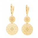 ПОДВЕСНЫЕ ГРЕЧЕСКИЕ СЕРЬГИ ИЗ ЗОЛОТОЙ ХИРУРГИЧЕСКОЙ СТАЛИ