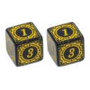 НАБОР ИЗ 2 КУБИКОВ ДЛЯ РПГ D6, ШЕСТИГРАННЫЙ ХРАМ СВЕТА, 1,6 СМ.