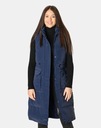 Длинный теплый женский пуховый жилет с утепленной пуховой курткой без рукавов 2301 XXL