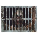 NAKLEJKA podłogowa HALLOWEEN błazen KLAUN strach kanał stal