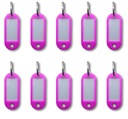 БРЕЛКИ для ключей-идентификаторов 10 шт. РОЗОВЫЕ
