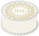 Вафля на торт 14 см Первое Святое Причастие IHS