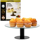 СТЕКЛЯННАЯ ТАРЕЛКА ДЛЯ ТОРТА, ФРУКТЫ, ПОВОРОТНАЯ, ВЫСОКАЯ, КРУГЛАЯ ТАРЕЛКА