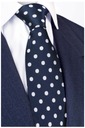 Классический мужской жаккардовый галстук в горошек из 100% натурального шелка kj411
