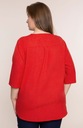 Lniana luźna bluzka intensywna czerwień 60 Fason klasyczny