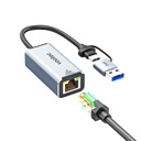 АДАПТЕР СЕТЕВАЯ КАРТА USB USB C 2В1 1000 Мбит/с RJ45 GIGABIT LAN VOOTEC