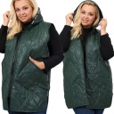 ЖЕНСКАЯ ЖИЛЕТКА БЕЗ РУКАВОВ СТЕГАНАЯ 46 3XL ЗЕЛЕНАЯ