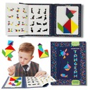 ТАНГРАМ МАГНИТНЫЕ БЛОКИ ДЕРЕВЯННАЯ ЛОГИЧЕСКАЯ ЗАГАДКА