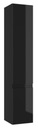 Kúpeľňový stĺp závesný čierny lesk 157x30cm štýlová vysoká skrinka