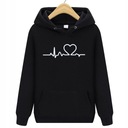 ЖЕНСКАЯ ТОЛСТОВКА С КАПЮШОНОМ HEART LIFE LINE - S