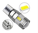 СВЕТОДИОДНАЯ ЛАМПА 6 SMD 5630 W5W T10 ЛИНЗА CANBUS