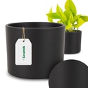 ЦВЕТОЧНЫЙ ВАЗ КЕРАМИЧЕСКИЙ ЦВЕТОЧНЫЙ ВАЗ ЧЕРНАЯ КРЫШКА ДЛЯ ЦВЕТОВ 28 СМ