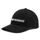 EMPORIO ARMANI - Czarna czapka z daszkiem i logo EAN (GTIN) 8059516130857