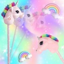 GŁOWA JEDNOROŻCA NA KIJU HOBBY HORSE PLUSZOWY Szerokość produktu 17 cm