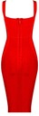 MD červené bandážové šaty S/36 Príležitosť koktejlová