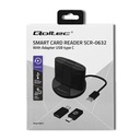 Устройство считывания чип-карт Qoltec Smart ID SCR-0632 USB Type C
