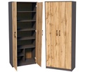 Гардероб, закрытая полка, Графит -дуб Wotan R004 Shelf