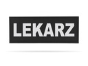 ЧЕРНАЯ НАШИВКА - Светоотражающая надпись доктора 13x5см
