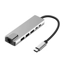 ХАБ USB-C -> HDMI 2xUSB 3.0 RJ45 LAN PD MacBook M1 АДАПТЕР 6 в 1 Thunderbolt