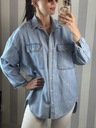 H&M__Modna jeansowa koszula midi__S/L Kolor niebieski