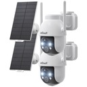 НАРУЖНАЯ СОЛНЕЧНАЯ ВРАЩАЮЩАЯСЯ КАМЕРА WIFI 2K 3MPx ВОДОНЕПРОНИЦАЕМАЯ 4x ZOOM 2 шт.