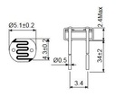 FR-GL5537 Фоторезистор 100мВт 16-50кОм 540нм