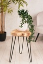 Drevená stolička s kovovými nohami Loft taburetka TEAK Scandi stolička 42cm Počet stoličiek v súprave 1