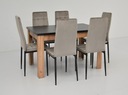 Stół rozkładany i 6 krzeseł tapicerowanych WELUR Liczba krzeseł w zestawie 6