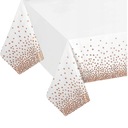 БЕЛАЯ ПЛАСТИКОВАЯ СКАТЕРЬКА С МЕДНЫМИ ТОЧКАМИ
