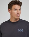 Lee WOBBLY LEE SWS Washed Black ČIERNA MIKINA S MALÝM LOGOM REGULAR FIT XL Model Wobbly Lee SWS