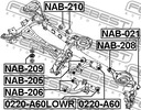 FEBEST NAB-205 COJINETE AMORTIGUADOR 