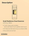 COSRX Advanced Snail Radiance Dual Essence, 80 ml Konzistencia emulzia