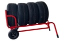 Тележка для перевозки шин и колес для легковых автомобилей и внедорожников, грузоподъемность 200 кг.