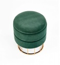 Puf MINTY velúrový sedák s úložným priestorom velvet zelený do obývačky Farba korpusu Zlato