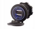 МОТОЦИКЛОВАЯ РОЗЕТКА 2X С ПОДСВЕТКОЙ USB 12В 24В