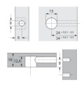Соединитель 15/18 RASTEX/эксцентрик НИКЕЛЬ 20 шт. HETTICH