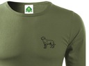 Koszulka longsleeve khaki militarna wzór Labrador