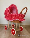 Плетеная игрушечная коляска для кукол - изготовлена ​​из лозы