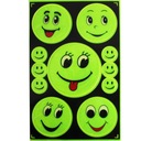 СВЕТООТРАЖАЮЩИЕ НАКЛЕЙКИ УЛЫБКИ ЖЕЛТЫЕ ДЛЯ ВЗРОСЛЫХ ДЕТЕЙ 11 ШТ.