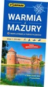 Карта туристических достопримечательностей Вармии и Мазур в масштабе 1:225 000