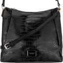 Женская сумка SHOPPER MONNARI ЧЕРНАЯ КРОКО С ДЛИННЫМ РЕМЕШКОМ