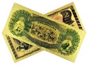 2 DOLARY 1875 Unikatowy Pozłacany Banknot Kolekcjonerski Waluta dolar