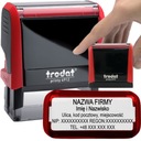 TRODAT 4912 ШТАМП ДЛЯ ДИЗАЙНА КОРПОРАТИВНОГО ЛИЧНОГО ОФИСА 6 СТРОК + ЛАСТИК