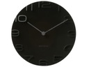 Nástenné hodiny Karlsson 5311BK, On The Edge, 42 cm Farba čierna