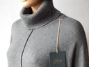 GLOSSY szary sweter golf ponczo Wiskoza/Modal Rodzaj wkładane przez głowę