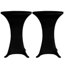 Pokrowce na stół barowy, Ø 60 cm, czarne, elastycz Długość 60 cm