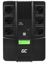 ИБП ИБП 600 ВА, 360 Вт, 6 ЖК-дисплеев, SCHUKO + ПРОГРАММА ИБП GREEN CELL GC