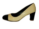 Золотые туфли-лодочки Footglove в стиле ретро, ​​винтажные лакированные кожаные туфли 38