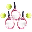 Миниатюрные теннисные ракетки 15 комплектов.