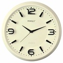 Настенные часы PERFECT, кремовый матовый корпус, 32x32см
